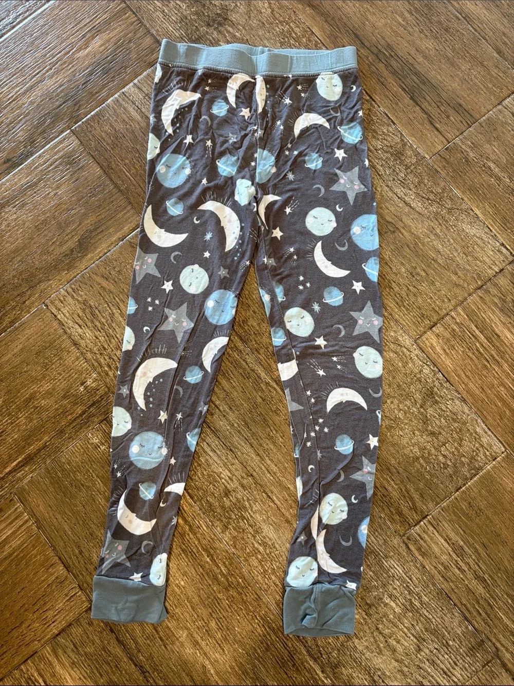 Little Sleepies Blue to the Moon and Back Kids Pajama Set Print